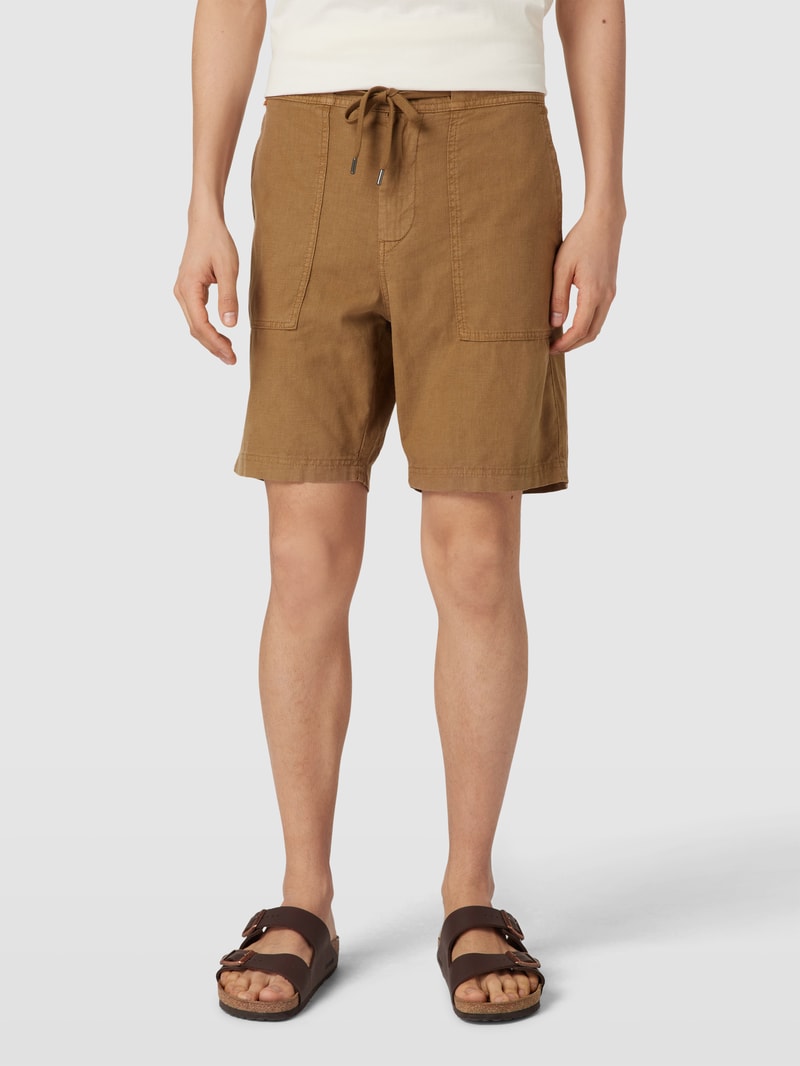 Shorts mit elastischem Bund Modell 'Sisla' in beige
