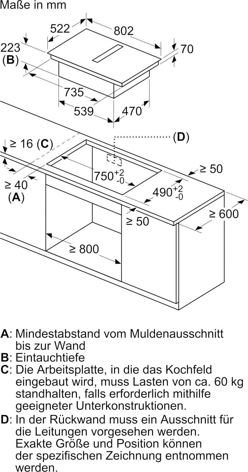 SIEMENS Kochfeld mit Dunstabzug iQ500 ED811FGA7