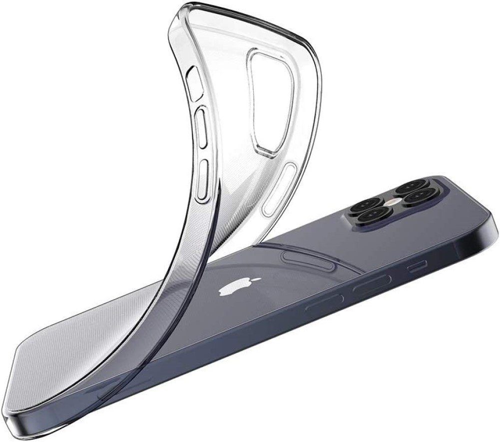 OLi Sichtschutzfolie Transparente Silikon Hülle mit Sichtschutzglas für IPhone 12 Mini, (Spar Set 2in1, 1-St., Privacy), mit Kamera Schutz 5,4 Zoll, Stoßfeste TPU Silikon & Displayschutz