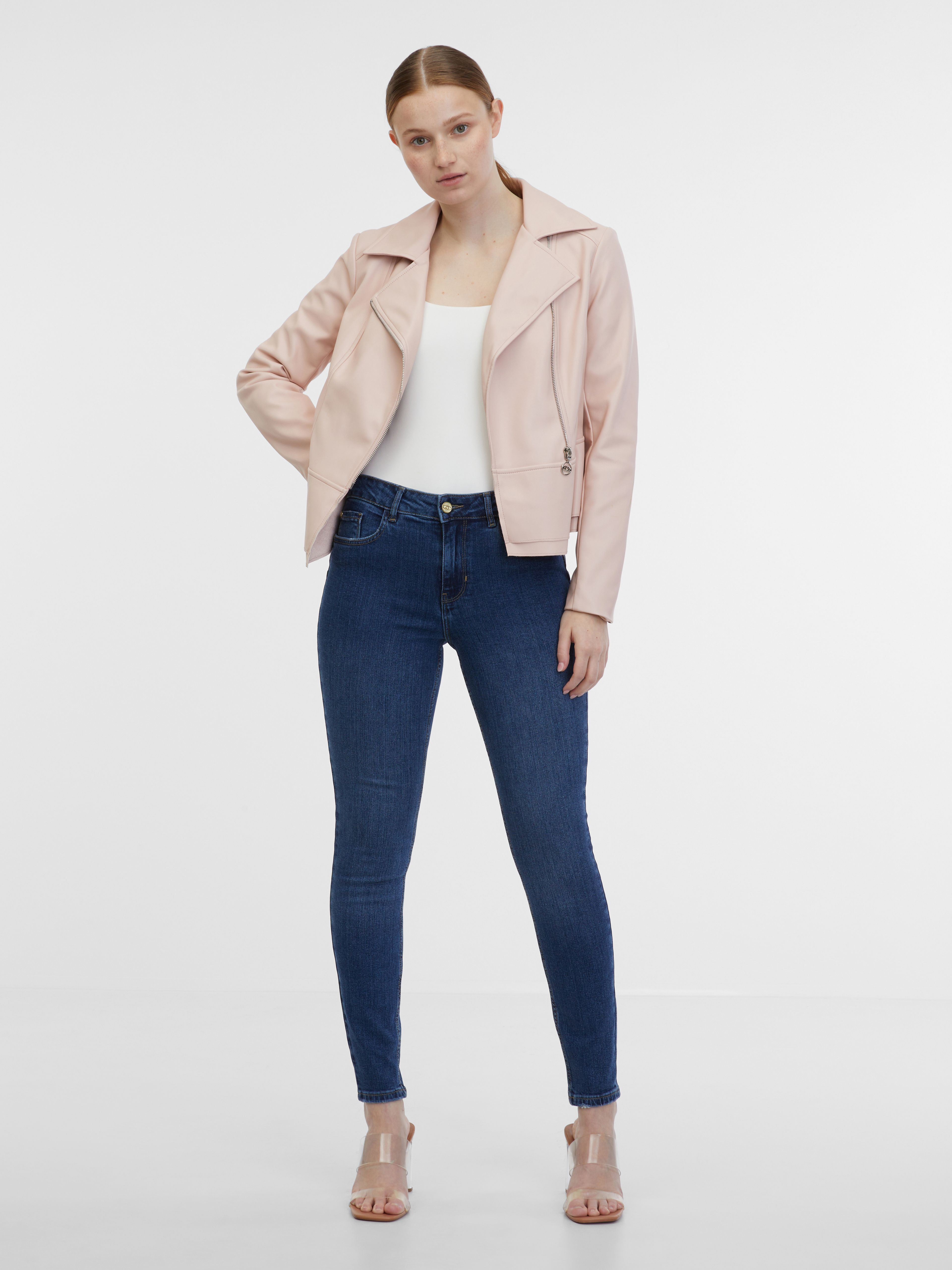 Hellrosa Damen-Kunstlederjacke ORSAY
