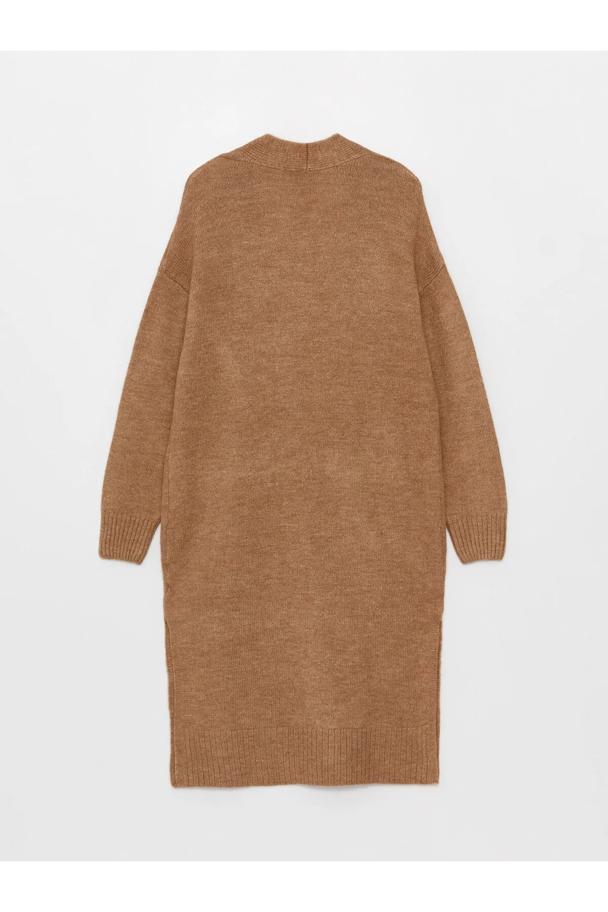 LC Waikiki  Einfarbiger, langärmliger Damen-Strick-Cardigan mit Schalkragen
