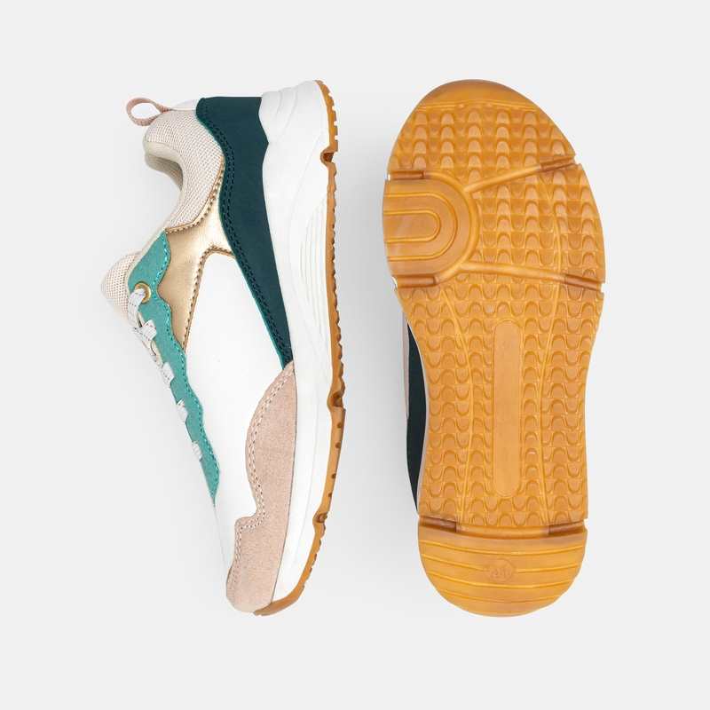 Baskets running vertes fille