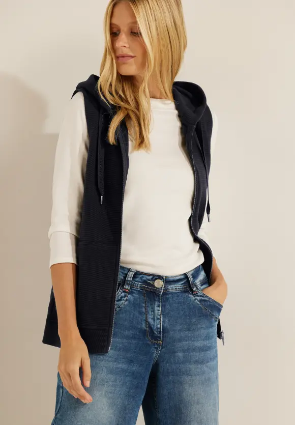CECIL Hoodie Pullunder mit Zipper