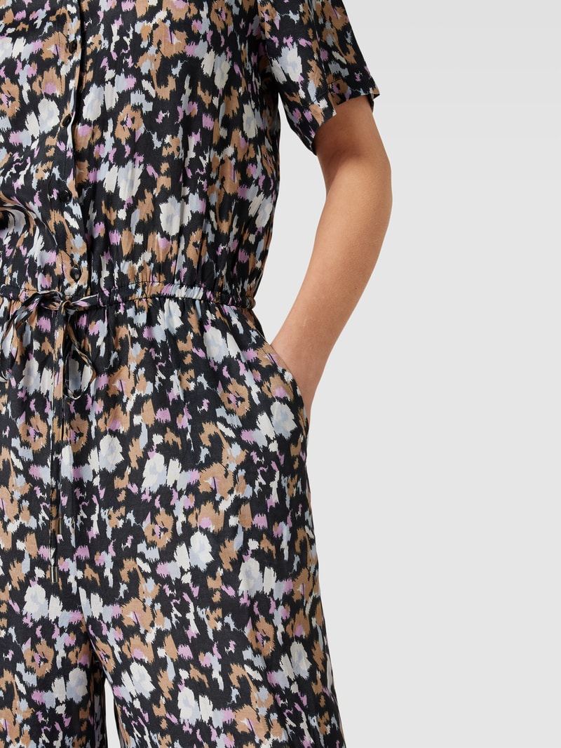 Jumpsuit mit Allover-Print Modell 'Gilla' in schwarz
