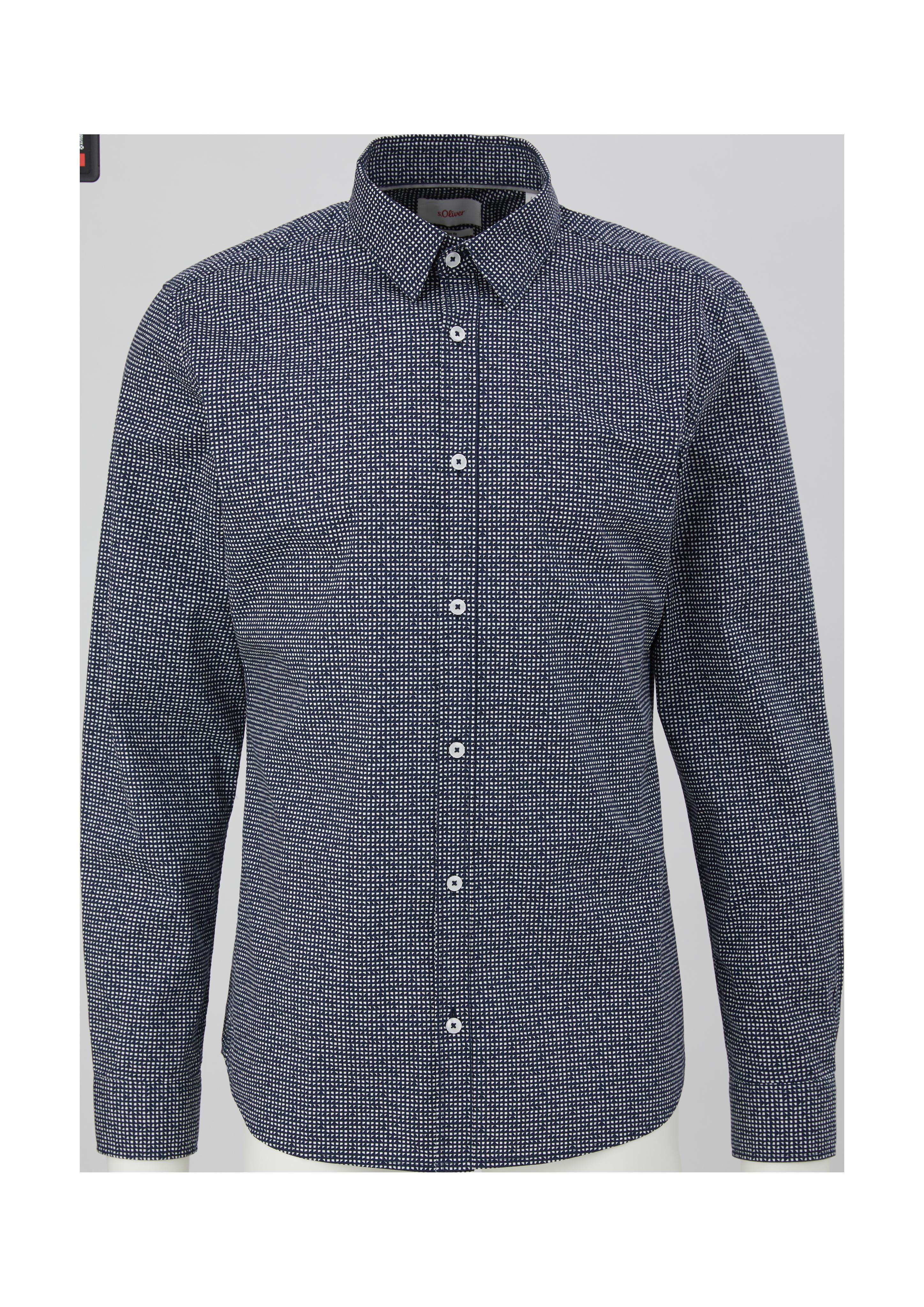 Slim: Hemd mit Allover-Print  2127455-59A3