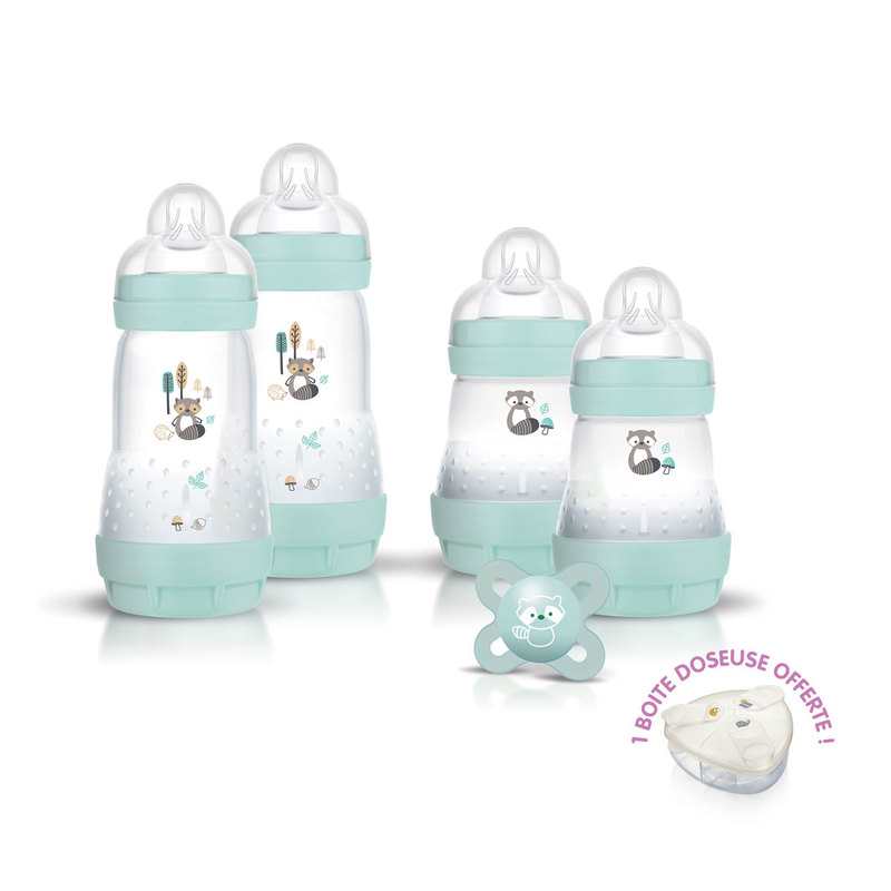 Coffret biberons naissance Easy Start Nature Aqua MAM