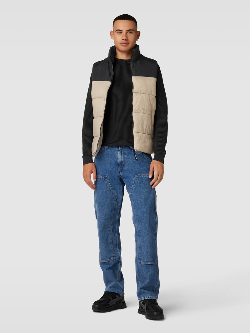 Steppweste mit Stehkragen Modell 'TOBY' in offwhite