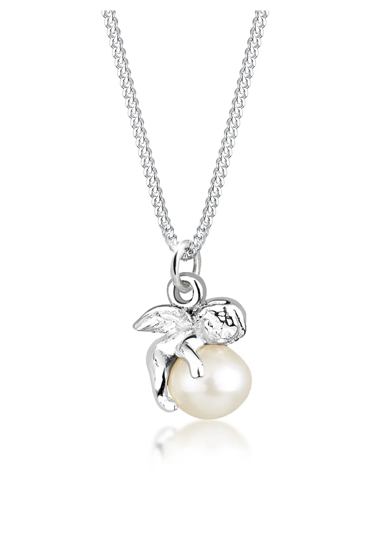 ELLI  Halskette Engel Süßwasserzuchtperle 925 Sterling Silber