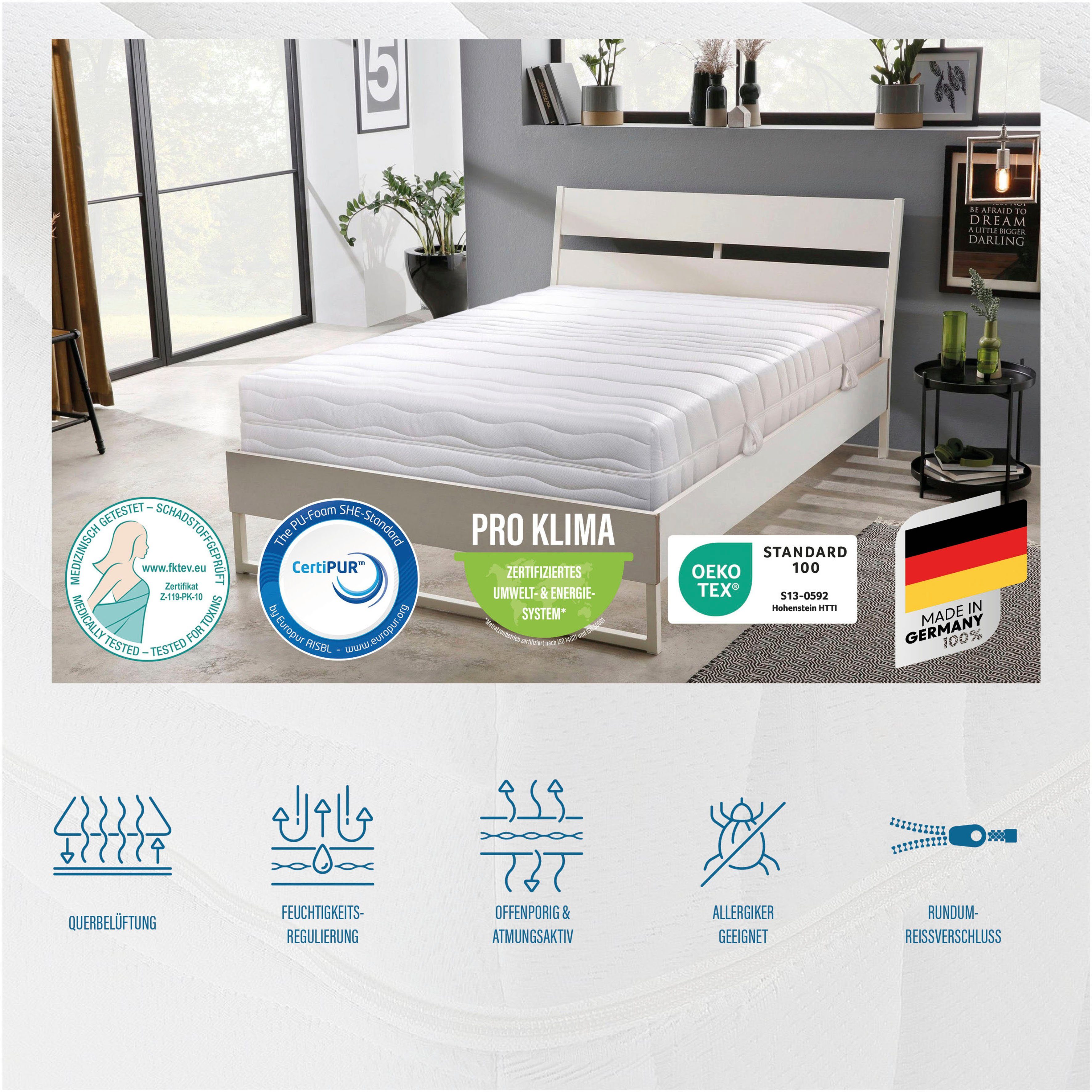Komfortschaummatratze Grand Majestic, Beco, 32 cm hoch, Matratze mit luxuriöser Höhe, 90x200 cm und weitere Größen erhältlich