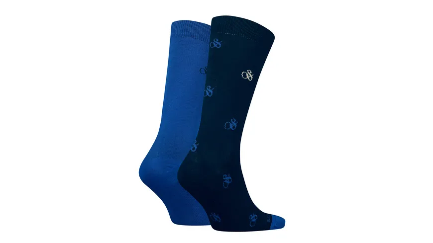 SCOTCH & SODA Herren Socken Ampersand Classic 2er Pack navy