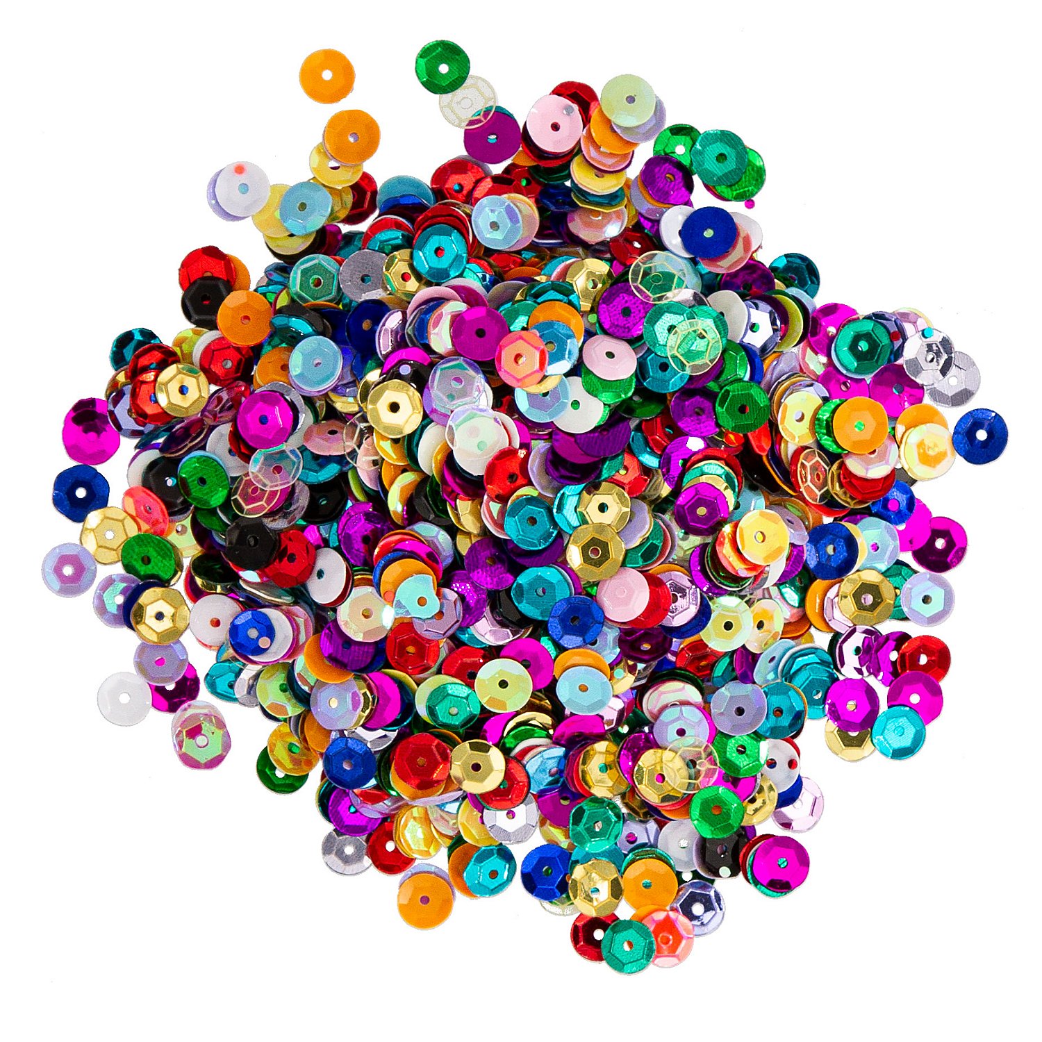Pailletten, bunt, 6 mm Ø, 75 g