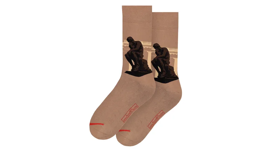 MuseARTa Unisex Socken Der Denker Brown