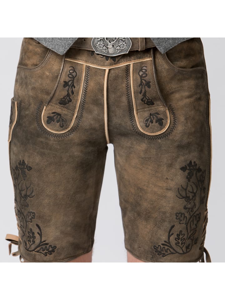 Stockerpoint Lederhose Edgar in dunkelbraun günstig kaufen