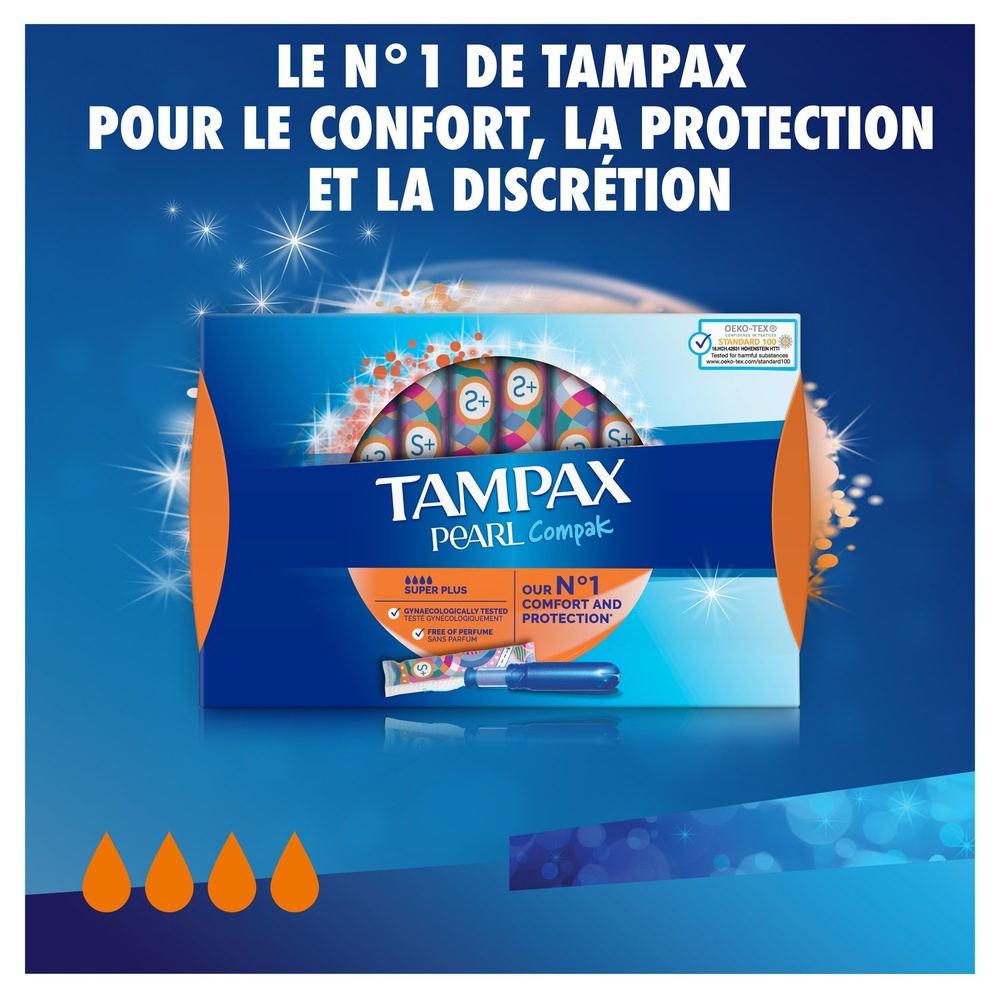 tampax Tampax Pearl Compak Super Plus Tampons 18 Tampons