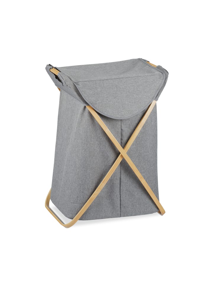 relaxdays Wäschekorb in Grau/Natur - 58 l günstig kaufen onesize