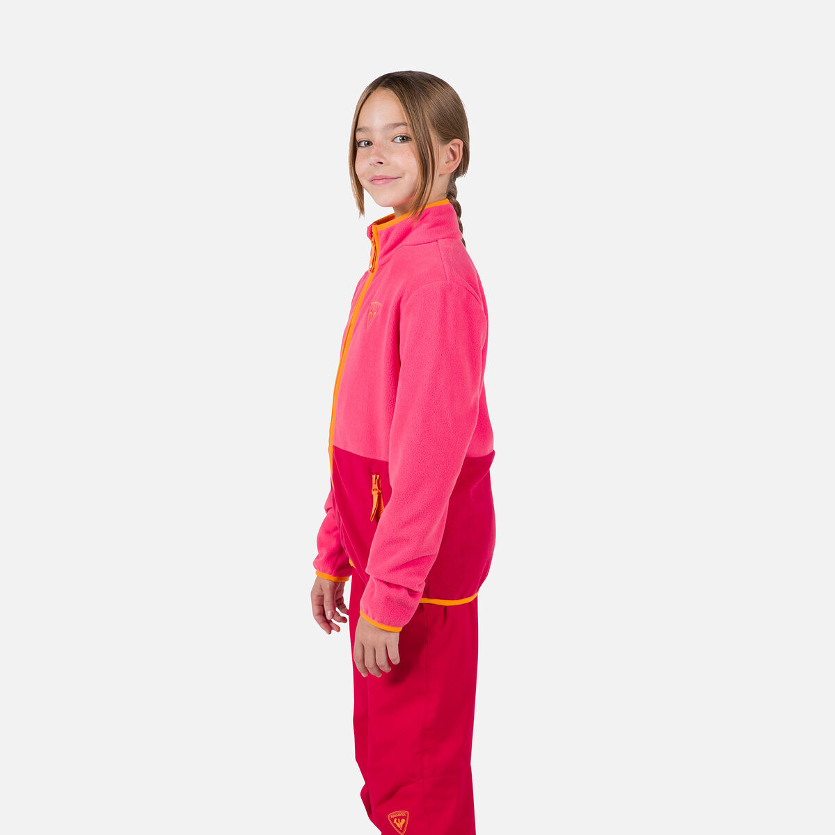 Junior-Fleecejacke mit durchgehendem Reißverschluss Strawpile