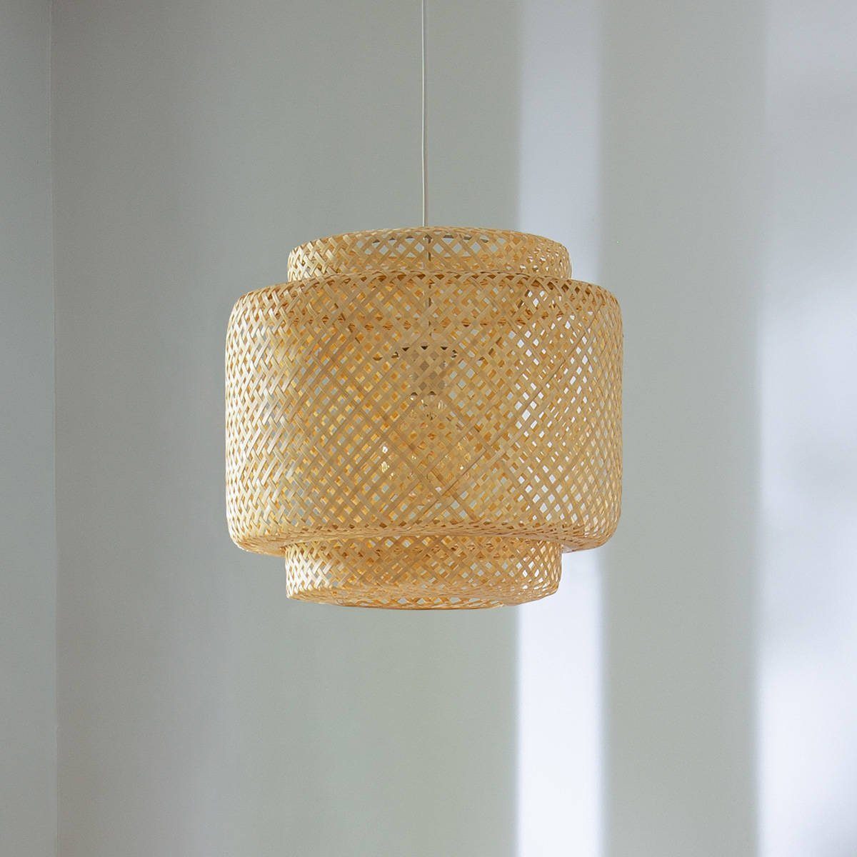 Atmosphera Créateur d'intérieur Pendelleuchte LIBY, Leuchte mit Dekofunktion, ohne Leuchtmittel, aus Bambus