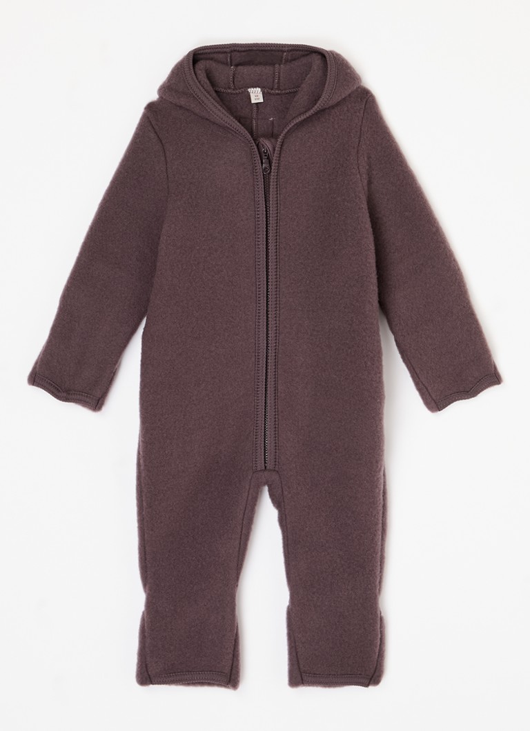 Huttelihut Baby suit made of wool with hood