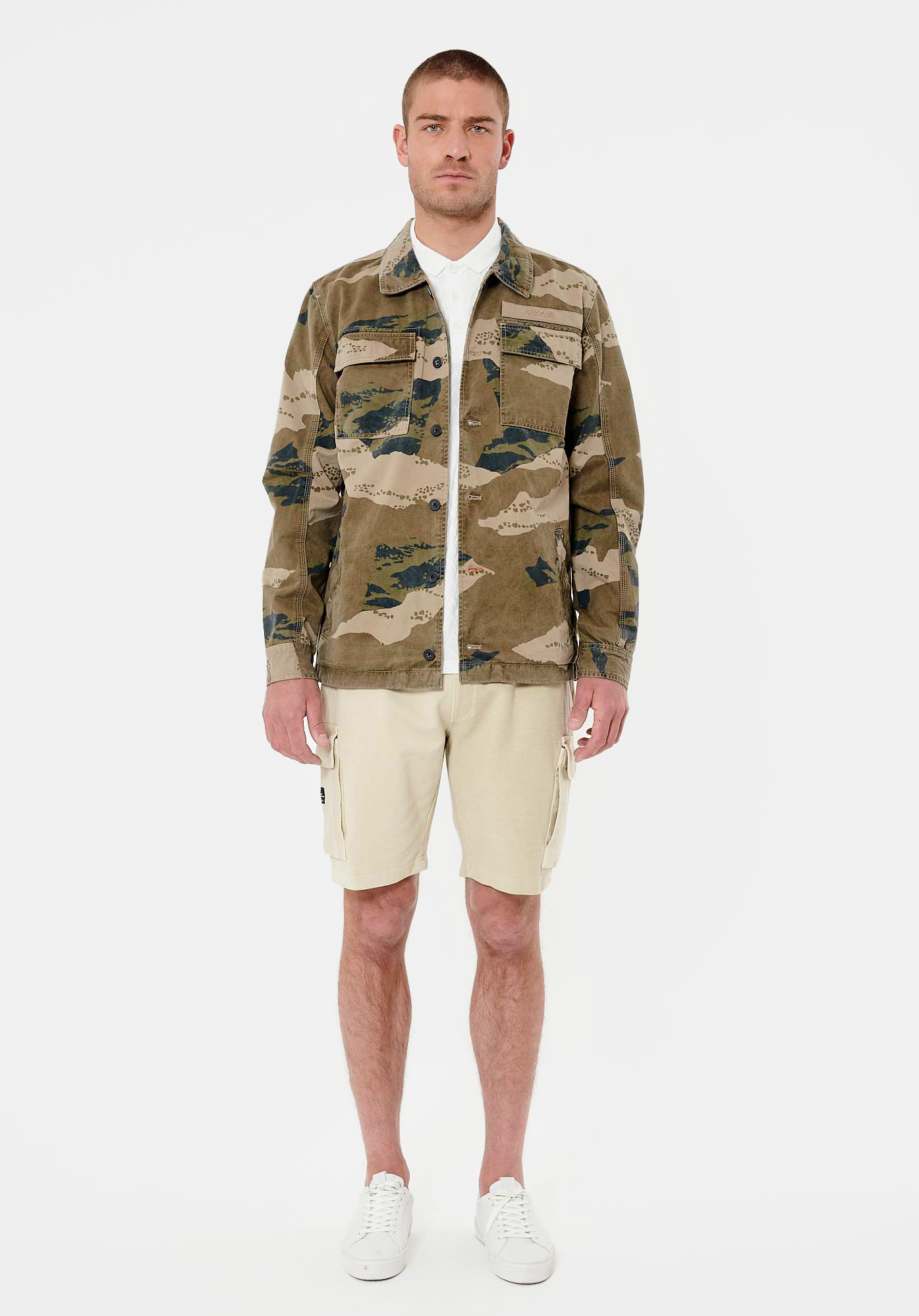 MAK    Veste kaki camouflage homme 100% coton