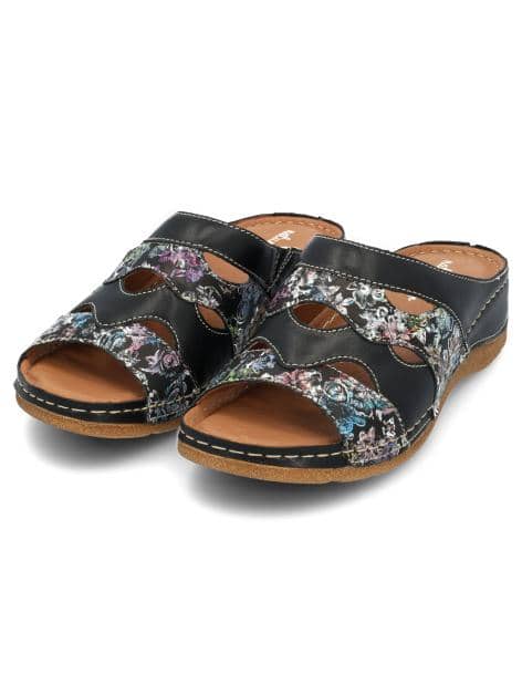 Pantoletten mit buntem Print
