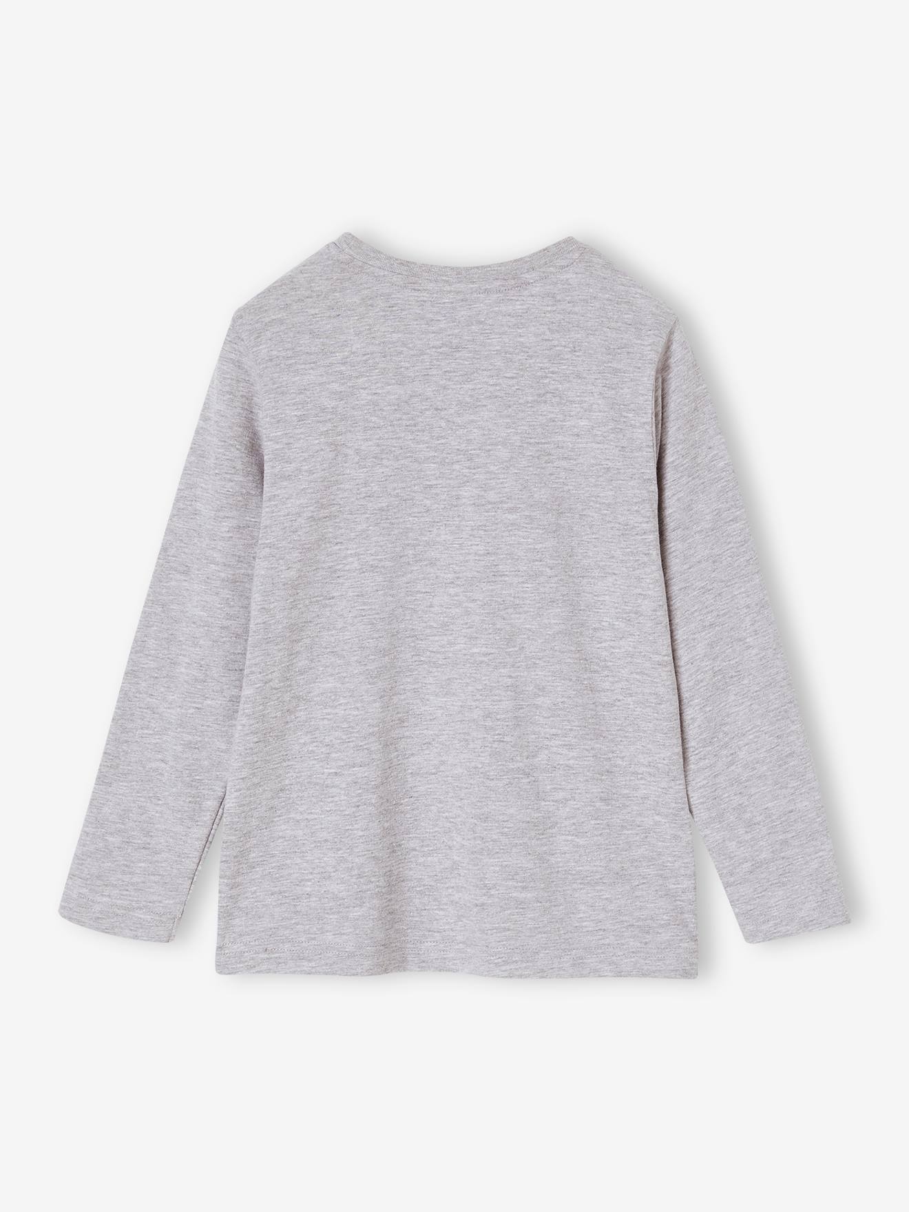 T-shirt manches longues DS Mickey® garçon gris chiné