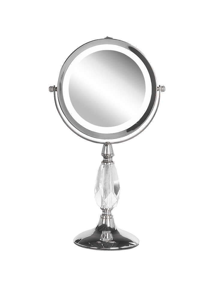 Beliani Kosmetikspiegel MAURY in Silber - (W) 18 x (H) 37 x (L) 12 cm günstig kaufen onesize