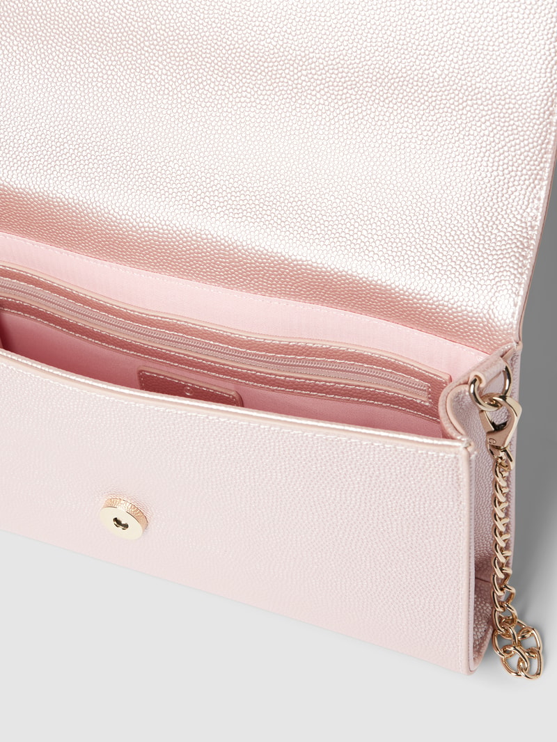 Handtasche mit Label-Applikation Modell 'DIVINA' in metallic rosa