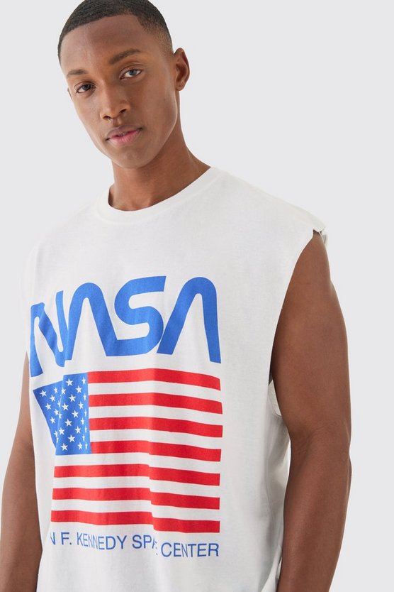 Oversize Tanktop mit Nasa-Print