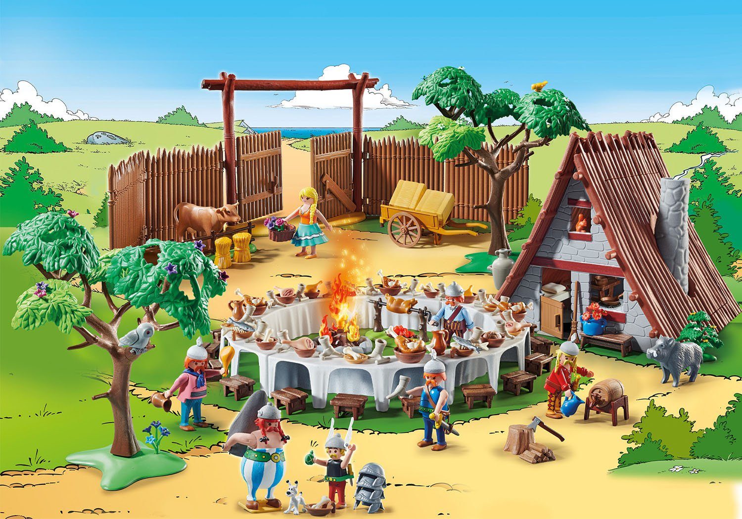 Playmobil® Konstruktions-Spielset Großes Dorffest (70931), Asterix, (310 St), Made in Germany