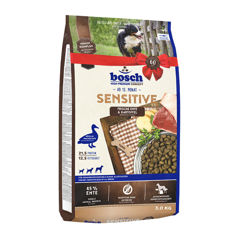 bosch Hundetrockenfutter bosch Sensitive Ente & Kartoffel 3 kg