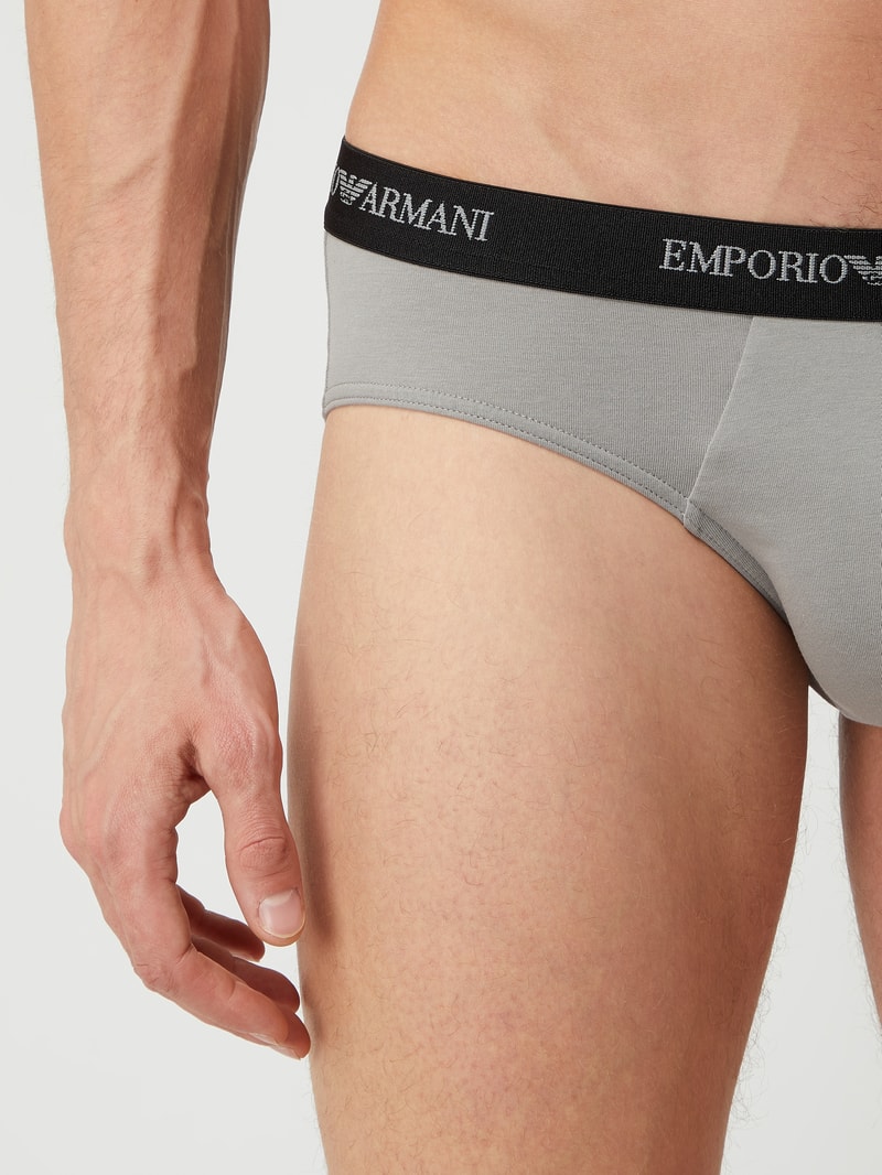 Slip mit Stretch-Anteil im 2er-Pack in schwarz