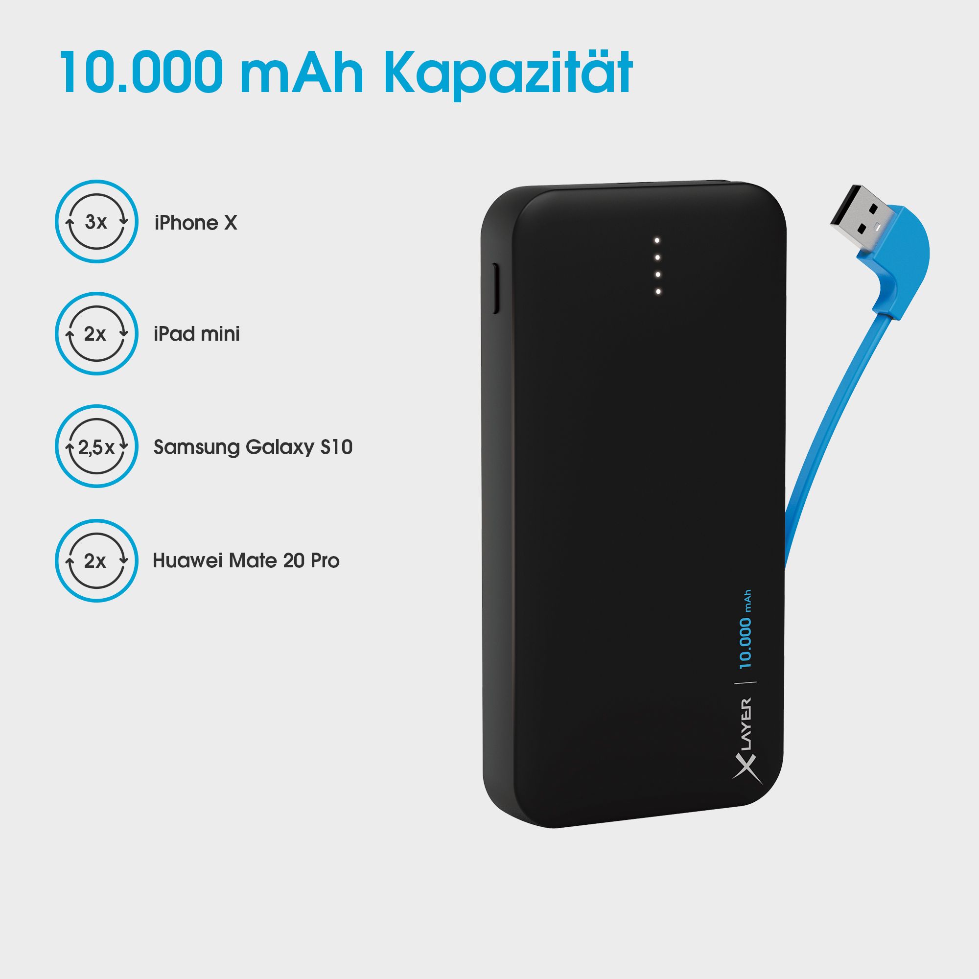 XLayer All in One PD 10.000mAh Powerbank