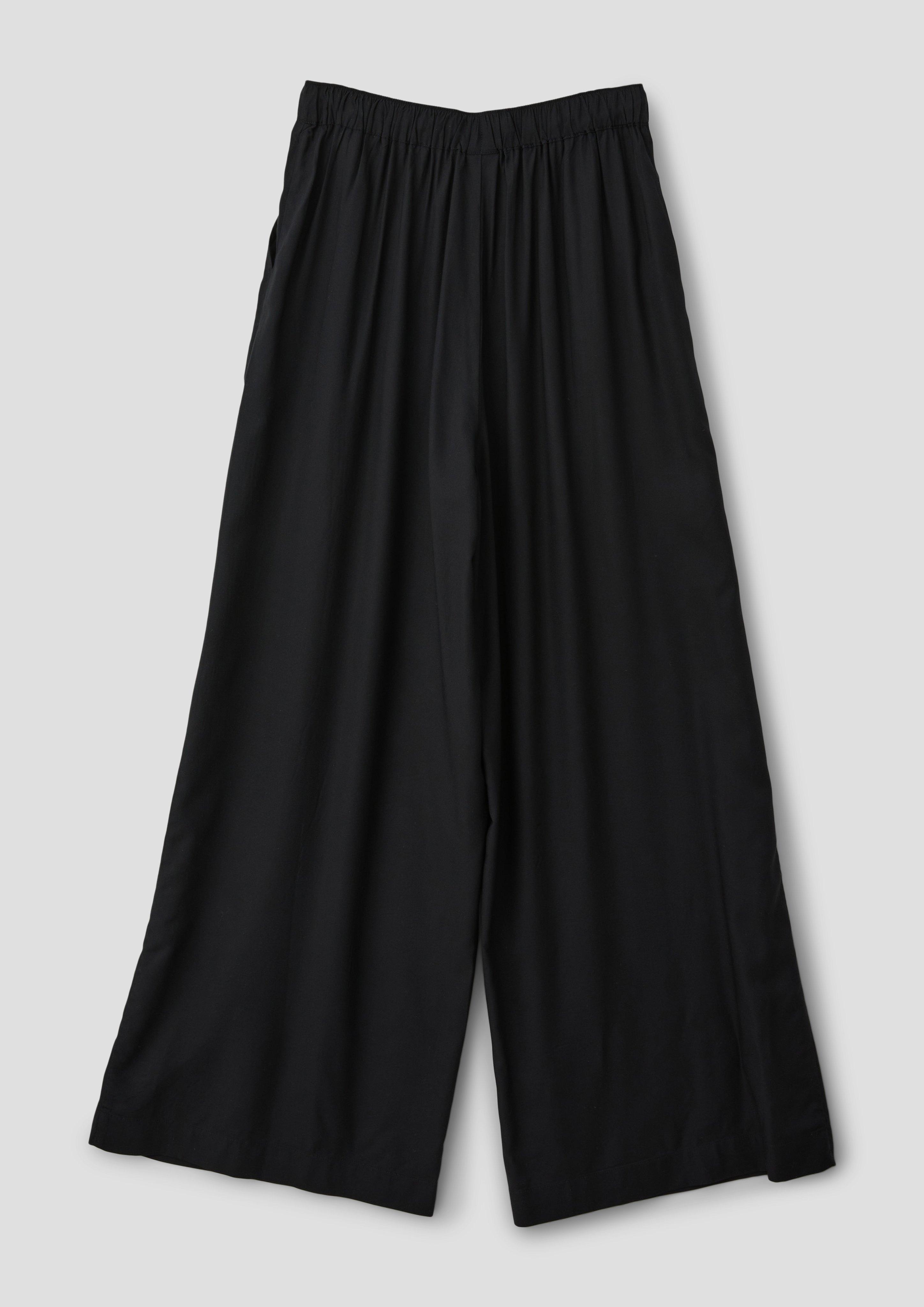 Relaxed: Crêpe-Hose mit Wide Leg  2151171-9999
