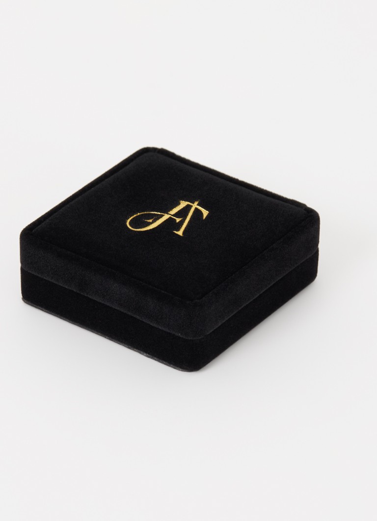 Boucles d'oreilles créoles argentées Franky Amsterdam The Go To Glam avec zircone cubique