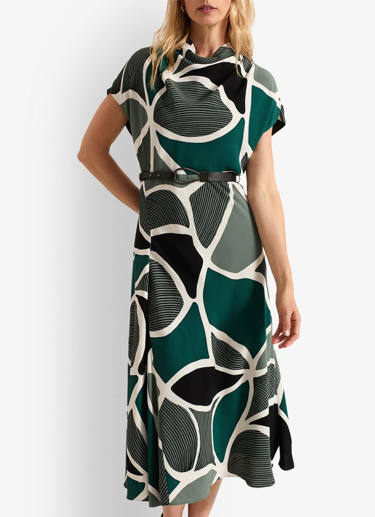 Abito midi Phase Eight Zaynab con maniche a pipistrello e cintura