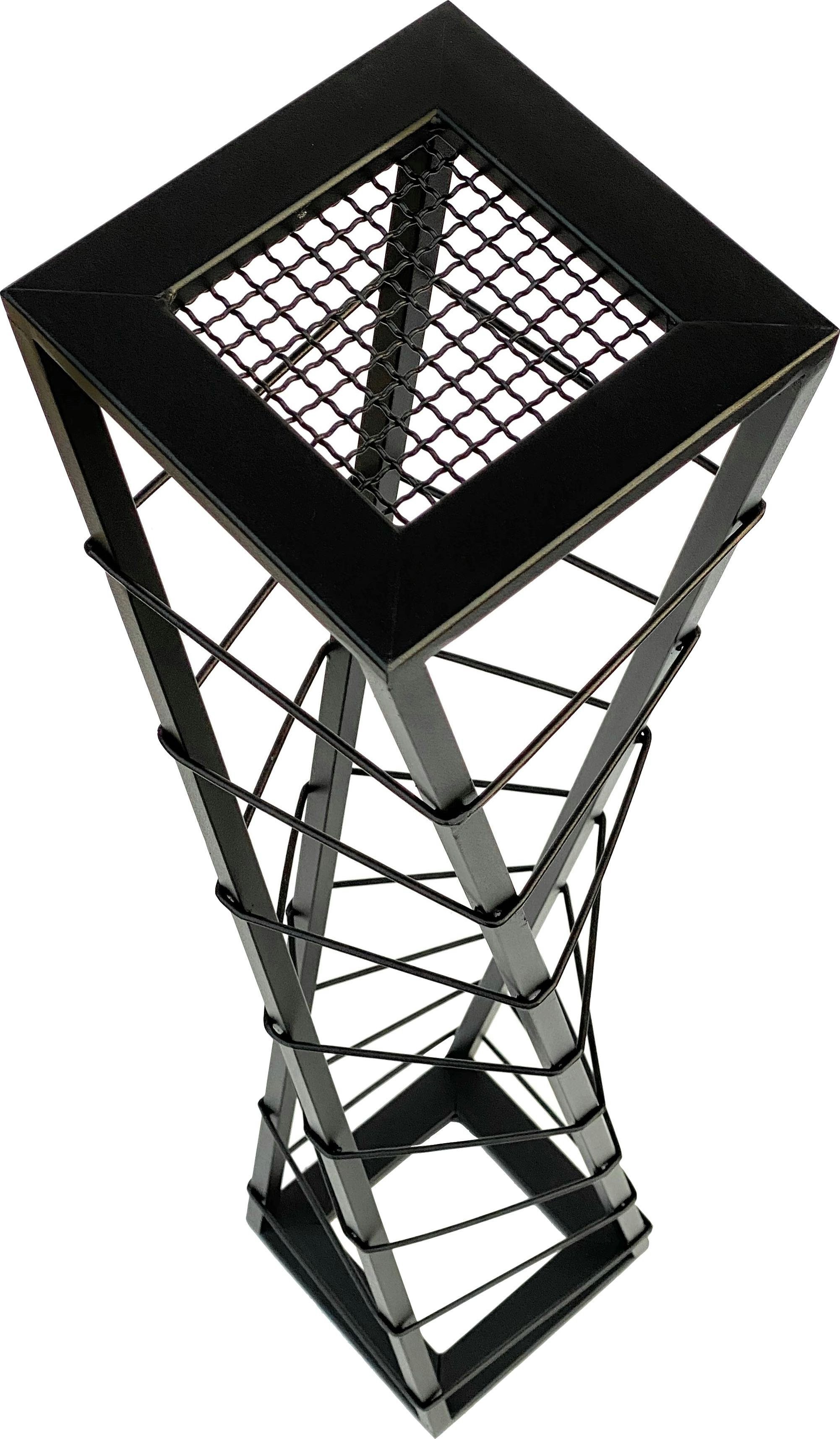 DanDiBo Weinregal Design Weinregal Metall Schwarz Blumensäule Esperanza 80 cm Flaschenregal Stehend Flaschenständer Flaschenhalter Schwarz Blumenständer, auch als Rankhilfe nutzbar