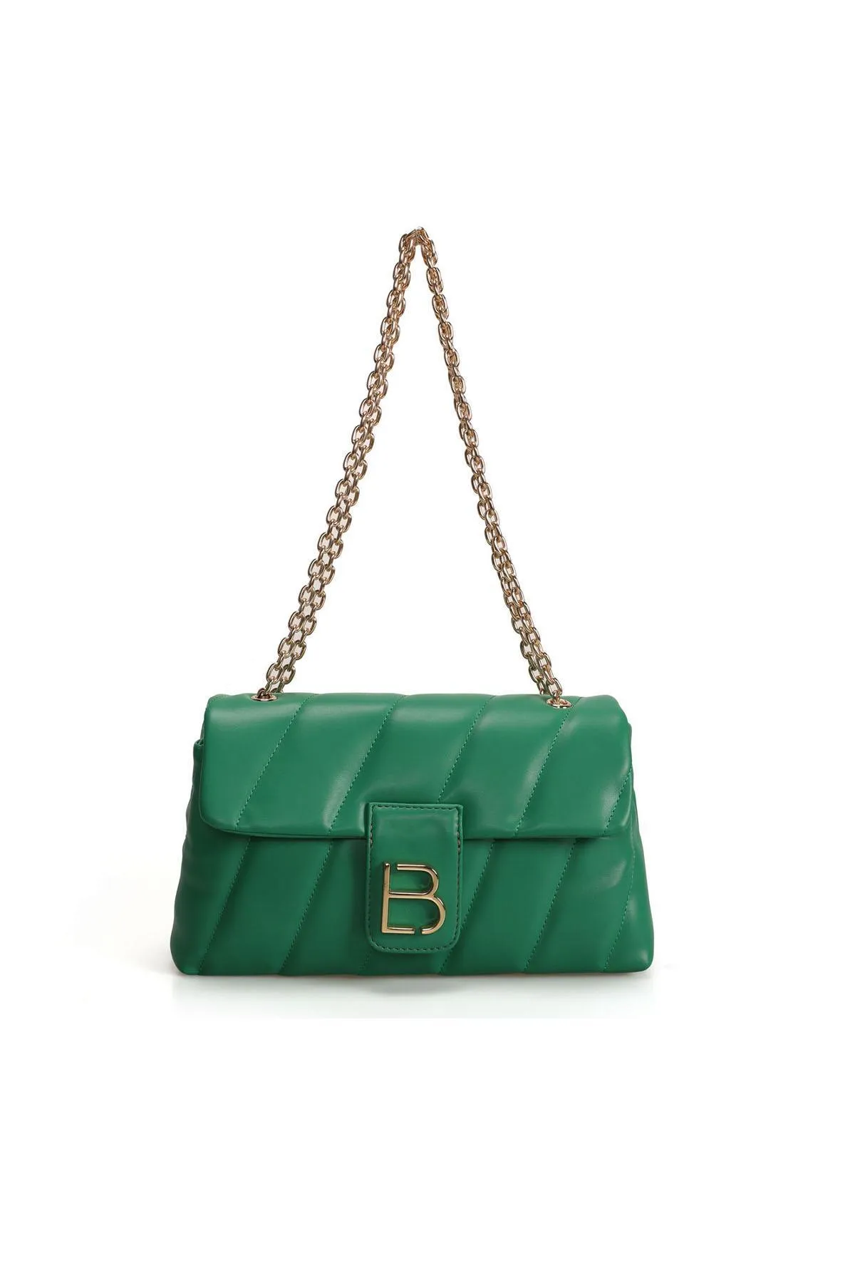 Lucky Bees  Gemusterte Damen Hand- und Schultertasche mit Kettenriemen
