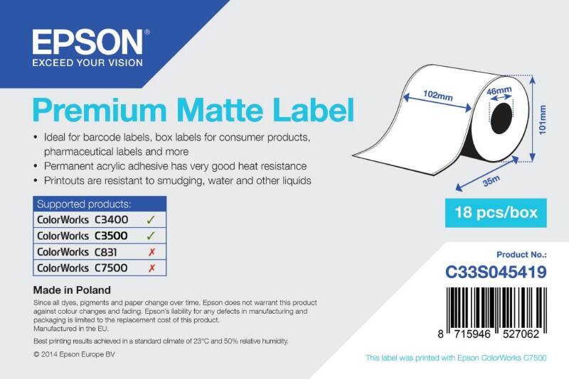 Epson C33S045419 C33S045419 Etikettenrolle Original