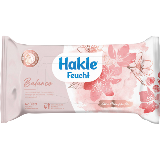 HAKLE Feucht Balance Feuchtes Toilettenpapier  42 St  Tücher