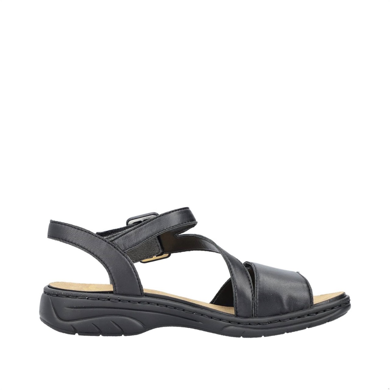 RIEKER Klassische Sandalen schwarz