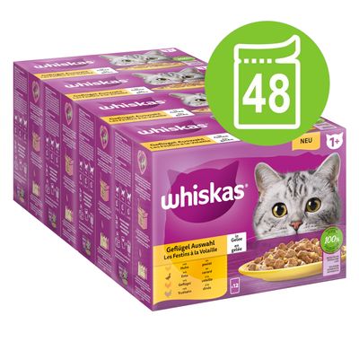 Megapack Whiskas 1+ Adult Frischebeutel 48 x 85 g