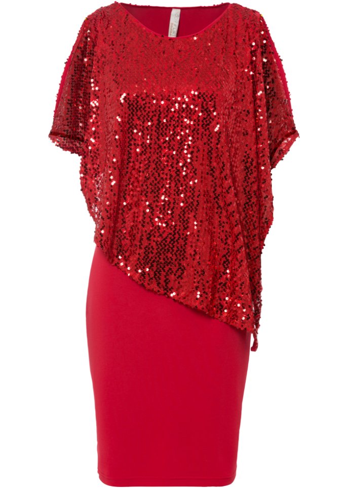 Cold-Shoulder-Kleid mit Pailletten