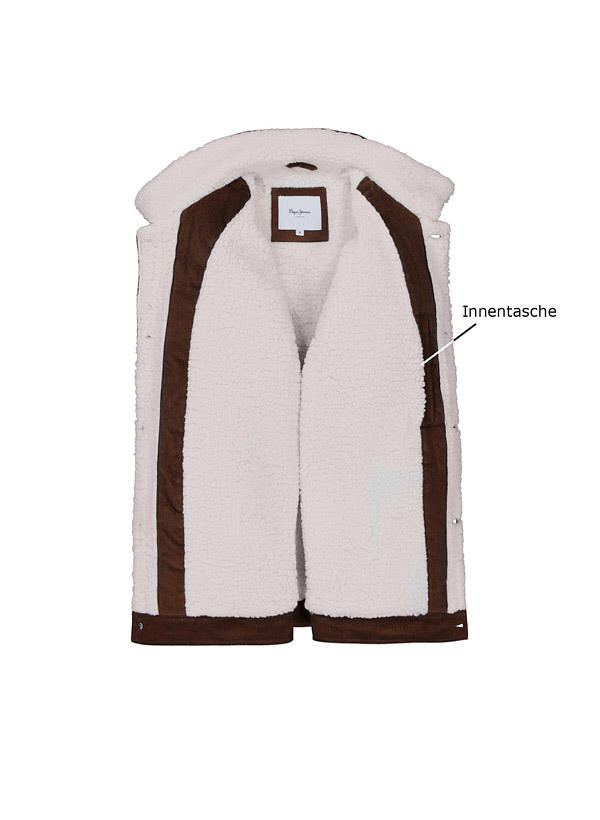Pepe Jeans, Cordjacke Thris, Baumwolle warmgefüttert, walnuss
