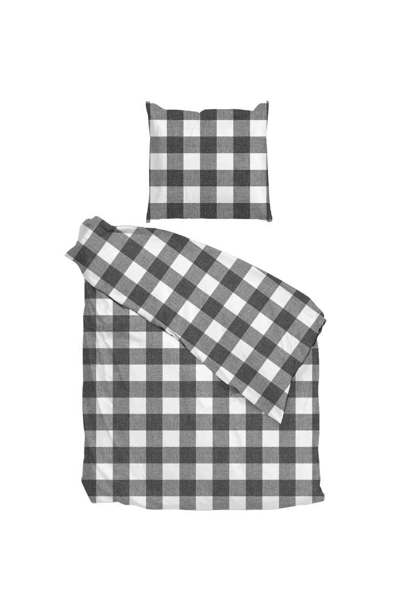 Zo!Home Baumwoll Bettwäsche Quattro di Lino Dark Grey 135 x 200 cm