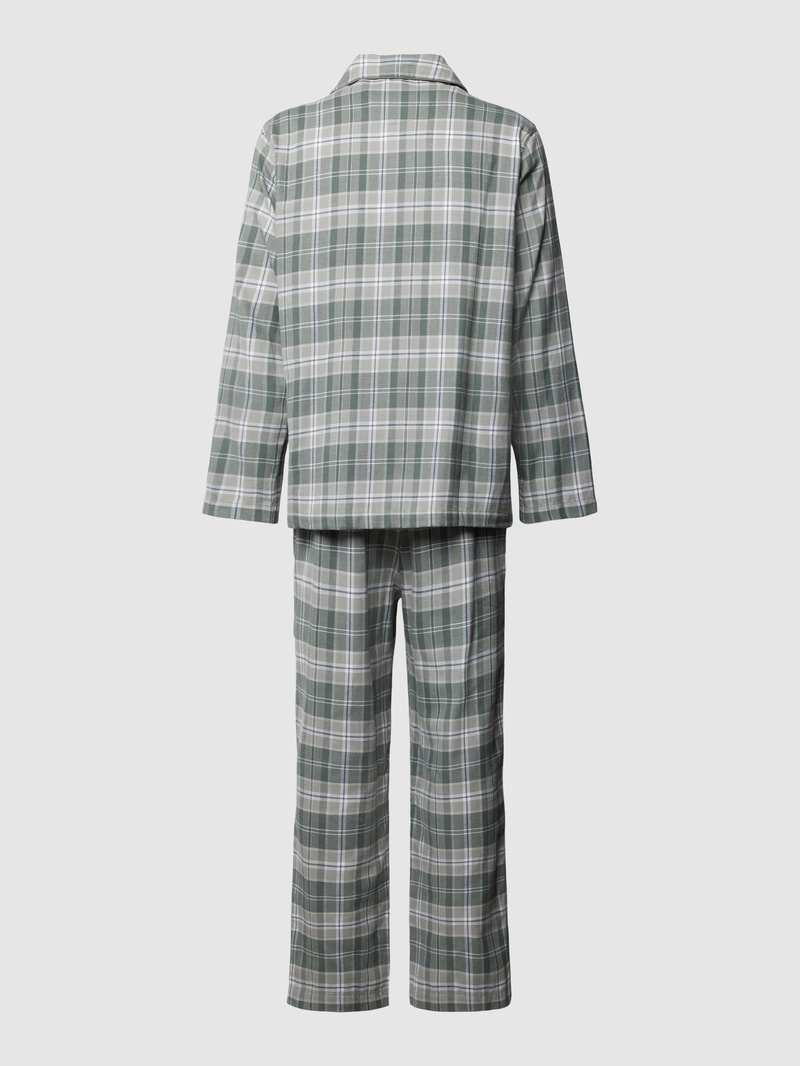 Pyjama mit Tartan-Karo in mittelgrau