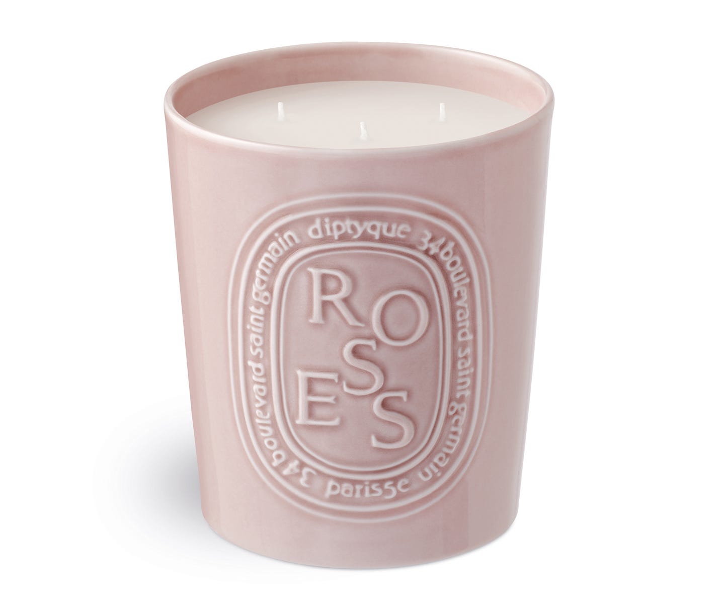 Roses - Bougie grand modèle