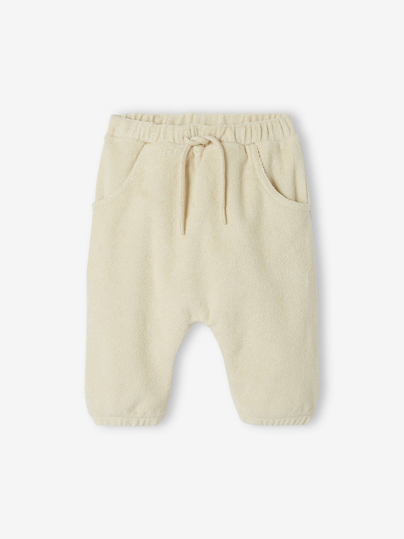 Ensemble en éponge bébé sweat et pantalon écru