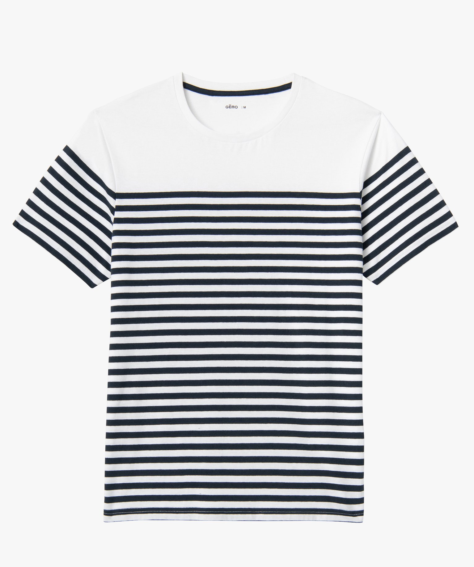 Tee-shirt homme rayé à manches courtes raye | GEMO