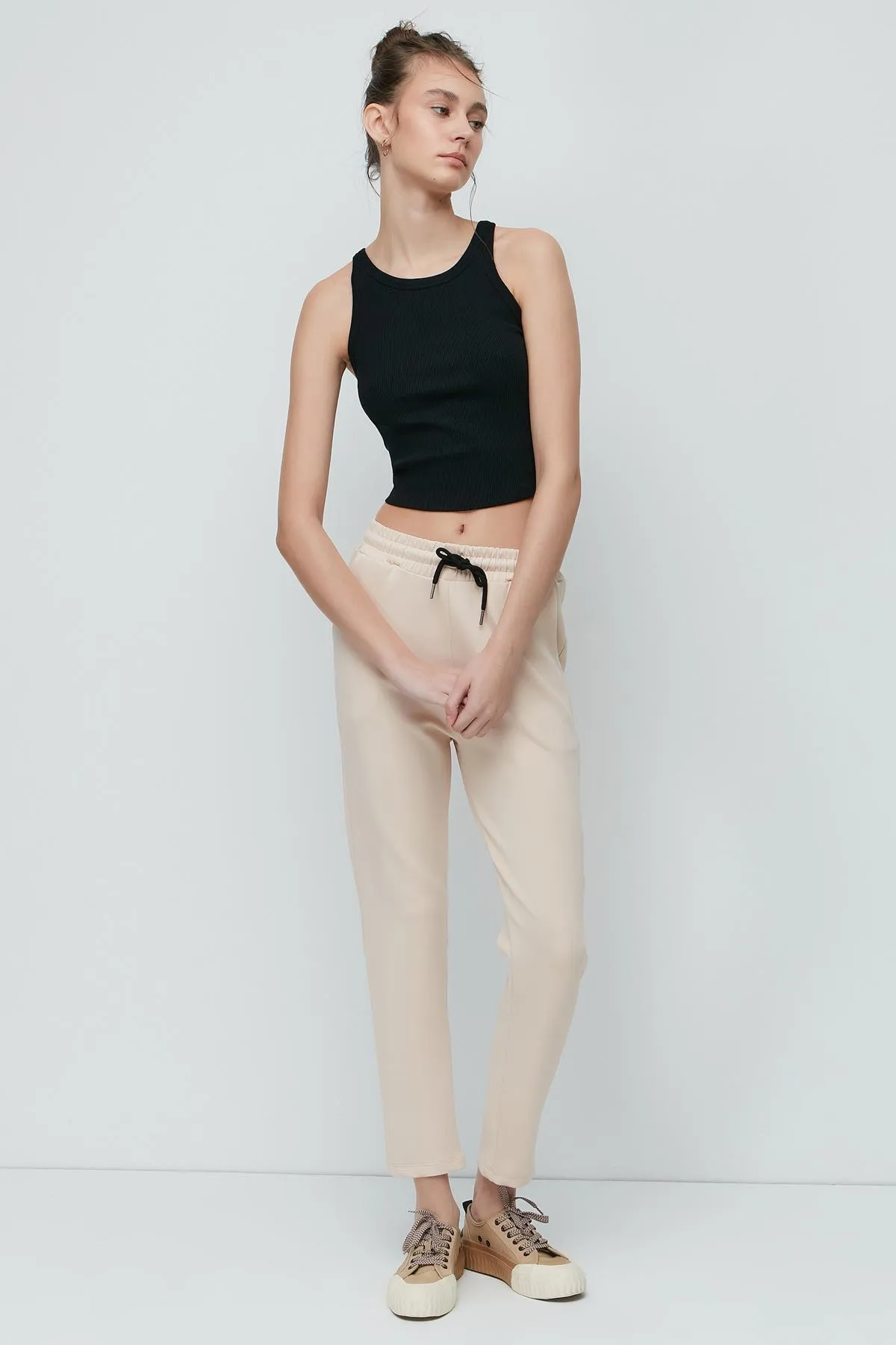 C&City  Jogginghose mit geradem Bein 801 Creme