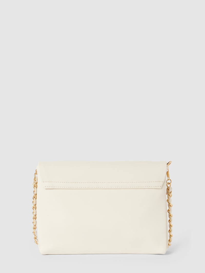 Kuvert-Clutch in Leder-Optik in ecru meliert